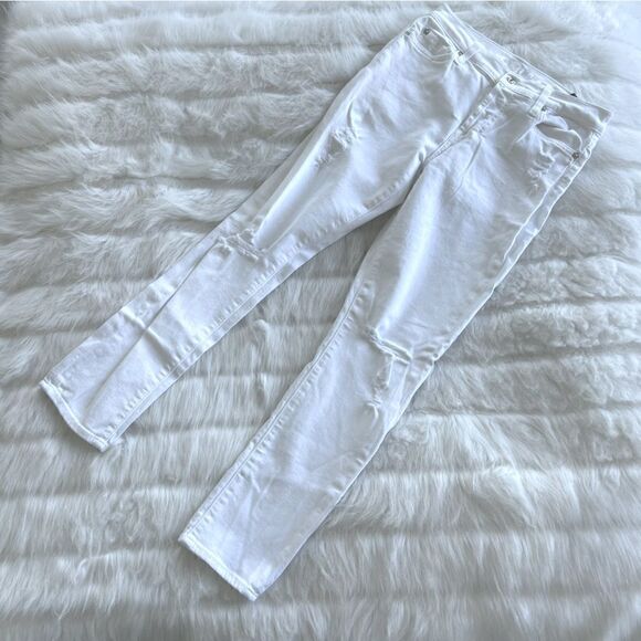 Seven For All Mankind White Distressed Jeans (25) - Picture 1 of 8